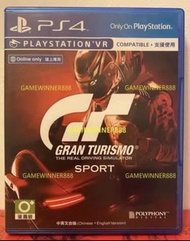 《今日快閃價》（中古二手）PS4遊戲 GT賽車 跑車浪漫旅 競速 GRAN TURISMO Sport 港版中英文版  （ 支持VR 體感遊戲 ）