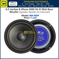 1UNIT 6.5 Inches 4-8 Ohms 60 Watts Hi-Fi Woofer [Woofer Speaker Rumah] NS-4830