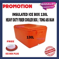 BIGSALES 130 Liter Tong Ais Ikan Tong Oren Tong Fiber Kotak Sejuk Fiber Laut Beku / Fibre Ice Box Or