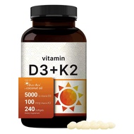 D3+K2 soft capsules promote calcium absorption and enhance immunity d3+k2 supplements Halal Gelatin