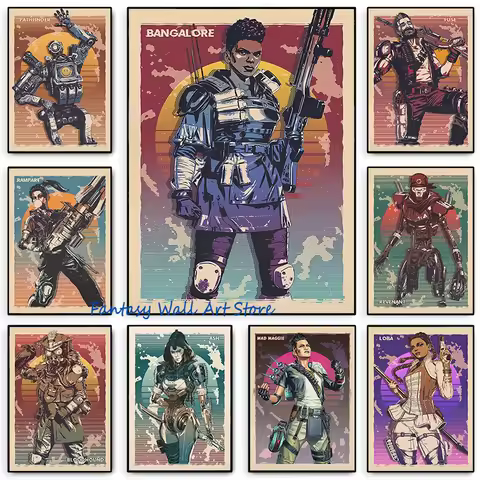 Apex Legends Video Game Characters Ash Revenant Bloodhound Gaming Apex Gamer Poster Canvas Painting 