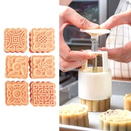 Chinese Style Chinese Style Snowskin Mooncake Mold Set Three-Dimensional Cartoon Round Square Adult Children Mooncake Mold Kitchen DIY BGM01