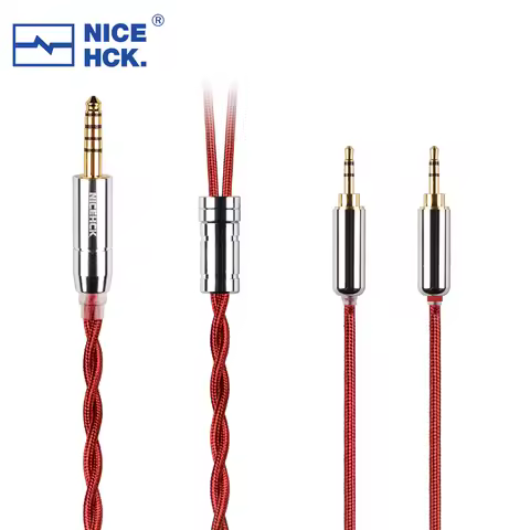 NICEHCK HeadAg 4N Pure Silver Coaxial HIFI Audio Headphone Cable 4.4mm Balanced HD650/Dual 3.5/2.5mm