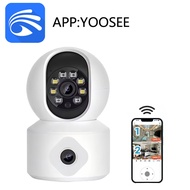 กล้องวงจรปิด YOOSEE FNKvision หน้าจอคู่เลนส์คู่ สมาร์ท HD 1080P การติดตามอัตโนมัติด้วยเสียงสองทาง V3