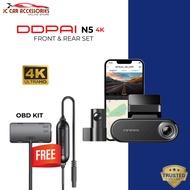 DDPAI N5 Dual DashCam 4K Ultra HD GPS Mapping D2 Dual-Channel Storage Super Capacitor
