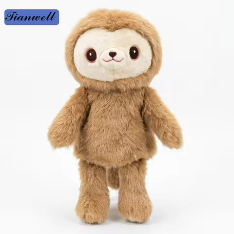 Tianwell Golf Driver Headcover Cute Coffee Sloth Plush Cartoon Animal Wear Resistant Protective Golf