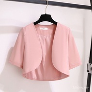 Women Bolero blazer Short Sleeve Shrugs Lace Bolero filipiniana outerware cardigan blouse for Women 