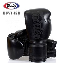 Fairtex Boxing Gloves BGV14ฺฺSB Supper Black 8,10,12,14,16 oz  Sparring MMA K1 นวมซ้อมชก แฟร์แท็ค สีดำล้วน