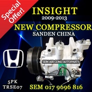 HONDA INSIGHT 2009-2013 YEAR TRSE07 5PK SANDEN NEW CHINA COMPRESSOR/ KOMPRESOR (CAR AIRCOND SYSTEM)