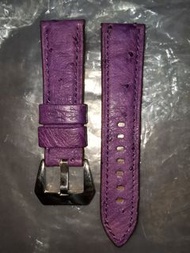 鴕鳥皮紫色有毛孔紋錶帶(扣位22mm)