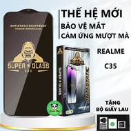 Realme C35 premium tempered glass screen protector smooth touch full screen - Panda