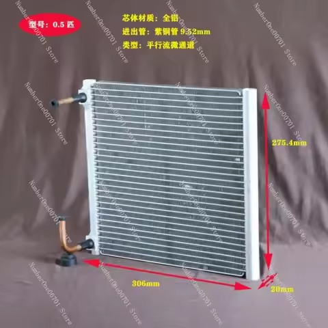 Micro Channel Condenser 1HP 0.5HP Heat Exchanger Aluminum Evaporator Coil for Refrigeration AC Cooli