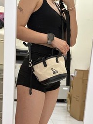 Kangol 帆布抽繩水桶包/側背包/小包 #24夏時尚