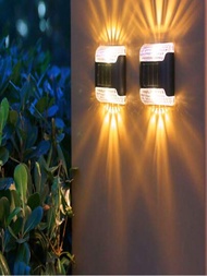 戶外太陽能壁燈,多向照明,防水庭院裝飾,家用夜燈,牆壁裝飾照明
