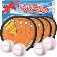 Toss and Catch Ball Game, Kids Toddler Baseball Glove & Catch Ball Toys, Kids Outdoor Games for Fami