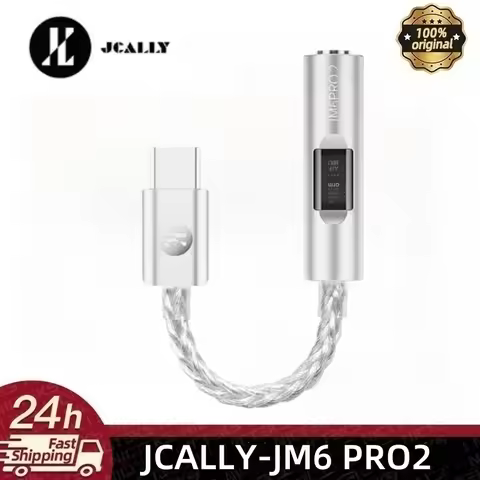 JCALLY JM6 Pro2 TypeC to 3.5mm Headphone Adapter Headphone Power Amplifier with DAC CX31993 pk JM7 f