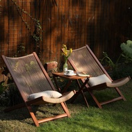Outdoor Courtyard Lounge Chair, Balcony Leisure Backrest, Rattan Chair, Lazy Chair, Homestay Folding