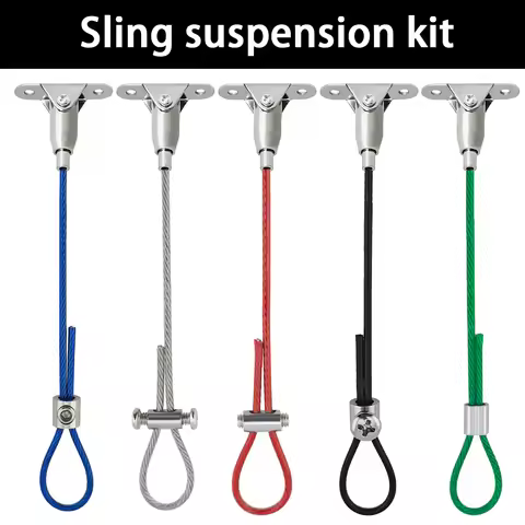 2mm Adjustable 180 ° Activity Code Steel Wire Rope Kit For Ceiling Pendant Lights Advertising Billbo