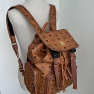 2nd-015 MCM 經典Brandenburg系列 Visetos塗層帆布後背包