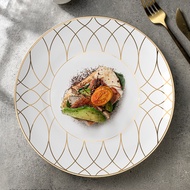 Pink Simple Bone China Steak Plate Western Food Plate