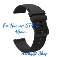 Smooth silicone Watch strap for Huawei Watch GT4 46mm GT5 46mm - accessories