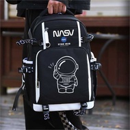 Waterproof Multilayer Astronaut Backpack 44x30x14cm - L - Black