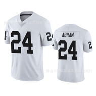 ◊∏﹉ NFL Football Jersey Raiders 24 White Raiders Johnathan Abram Jersey