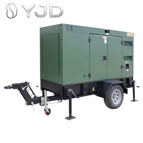Movable Cumnins Diesel Genset 25KVA 20KW Silent Generator with Mobile Trailer 1800 RPM 220-240V 50/6