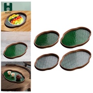 Homyl Begonia Flower Glass Tray Desk Tray for Dining Room Guest Room Entertaining