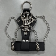 Dark Retro Cyberpunk Gothic Skull Bracelet Lolita Bone Gloves Wristband Accessories Ring