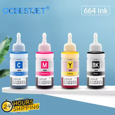 664 Dye Ink For Epson L120 L132 L210 L310 L365 L380 L382 L486 L550 L800 L805 L1300 L1455 ET-2500 ET-