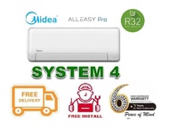 Midea [R32] System 4 Aircon + FREE Dismantled &amp; Disposed Old Aircon + FREE Install + FREE Workmanship Warranty + Get BONUS $200 Voucher