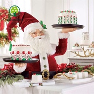 ZILUOLAN Treats Holder Home Fruit Bowl Rack Santa Holding Tray