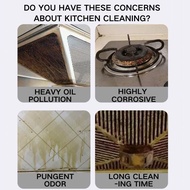 3 bottle Kitchen Cleaner Spray Oil stain cleaner Multi purpose foam Kitchen Stain Remover Grease Oil