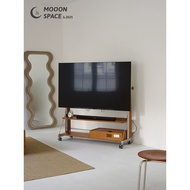 Island Mobile TV Stand sesuai untuk saiz besar 65-inci, 75-inci, 85-inci, dan 90-inci.