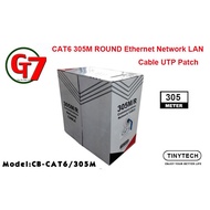 TINYTECH 1000FT / 305M  CAT6 305M ROUND Ethernet Network LAN Cable UTP Patch Router (CB-CAT6/305M)