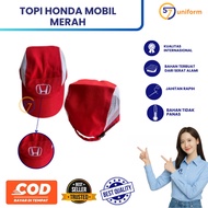 HONDA MERAH Hat Red CarHONDA | Mechanical Hat CarHONDA | Hat CarHONDA | Red Car Workshop Hat
