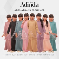 ADEL Adinda Kids Baju Kurung Moden Budak Premium Satin Airflow Lace Koleksi Raya 2024