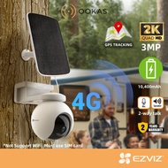 Ezviz EB8 4G LTE Solar Power USB Type-C Battery Powered Rechargeable 2k 3MP Outdoor 360 Pan Tilt Sma