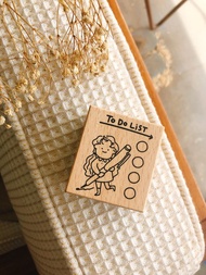 女孩 女童 小朋友 睡前任務 To Do List待辦事項 木頭章 手帳印章