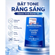10-Day Teeth Whitening Treatment with Crest 3D White Classic Vivid - Original Box of 20 Strips