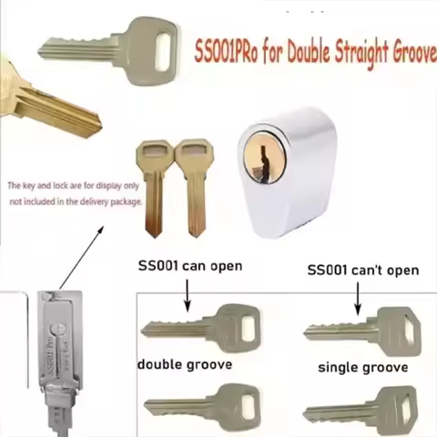 For Lishi Yale Picks Picking KW1 SS002 2 in1 Locksmith Tools Master Key Decoder Micha Decoder Hooks 