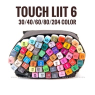 [HCM]Bút Marker Touch Liit 6 30/40/60/80 Màu Túi Vải