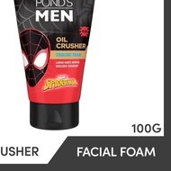 Ⅎ Ponds Men Oil Crusher Facial Foam Men's Facial Wash Soap 100G Spiderman Edition