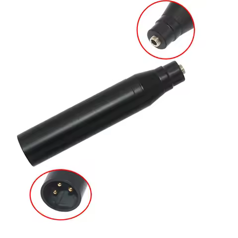 48V Phantom Power Supply XLR to Electret Microphone Adapter 3/4Pin Mini xlr or 3.5mm Jack to 3Pin Ma