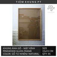 Wooden photo frame 50x70 50x75 - Pine wood frame with glass surface wall hanging Picture frame - Woo