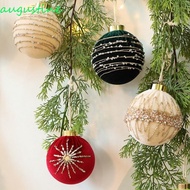 AUGUSTINE 12pcs/set Christmas Ball Ornaments, 8CM Velvet Christmas Spheres, Reusable Flocking Plasti