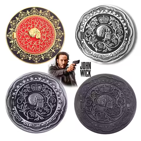 Movie John Wick Can Open Coin Big Size Badge Sofia Blood Oath Marker Keanu Reeves Continental Hotel 