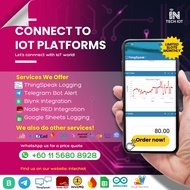 IoT ESP32 Data Logger Service - ThingSpeak, Blynk, Telegram, Node-RED, Google Sheets Setup (Arduino 