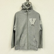 VANS 全拉鍊連帽衛衣，灰色，M 碼（古著）